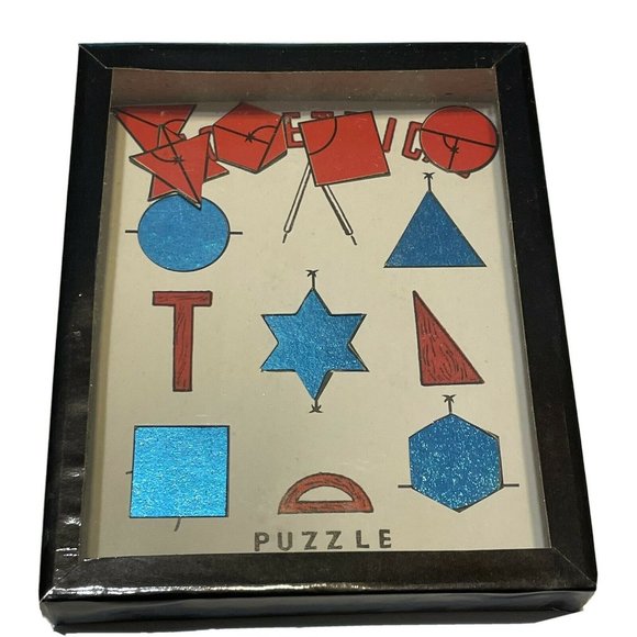 Vtg Geometrical Puzzle B Shackman Child Adult - Picture 1 of 7